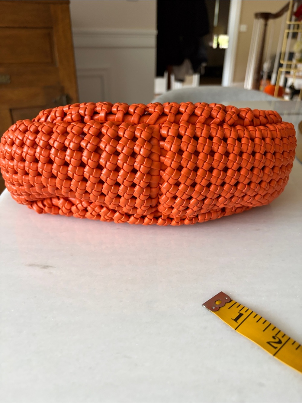 Sincerly Jules Braided Orange Shoulder Bag - Picture 6 of 6